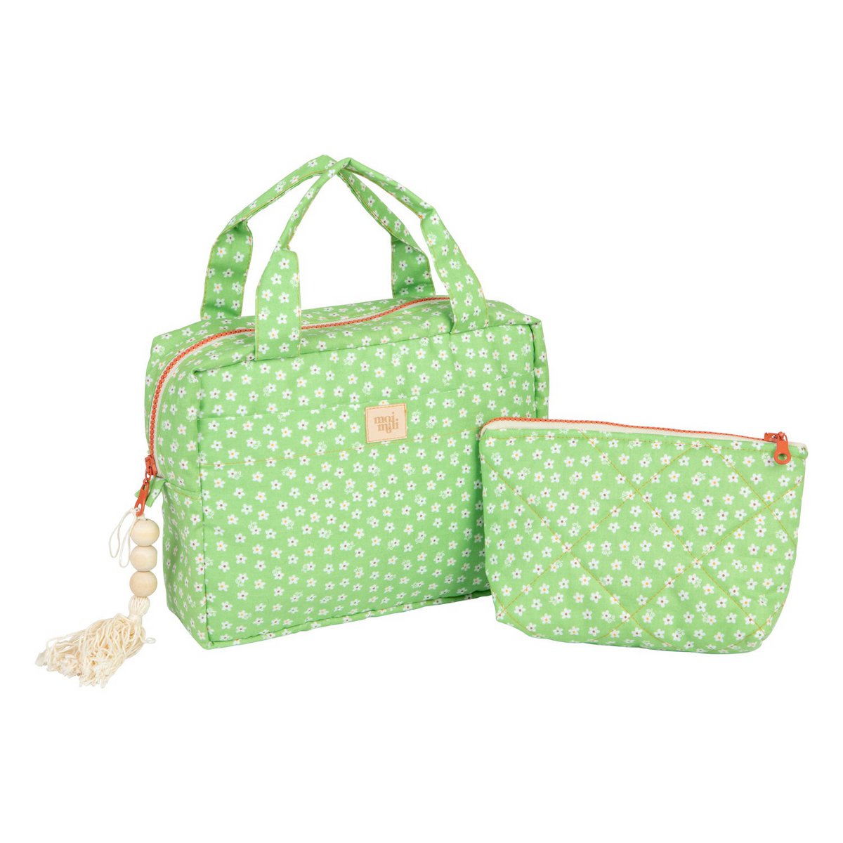 Make-up tasjeset katoen 26x20x7 cm en 23x17 cm