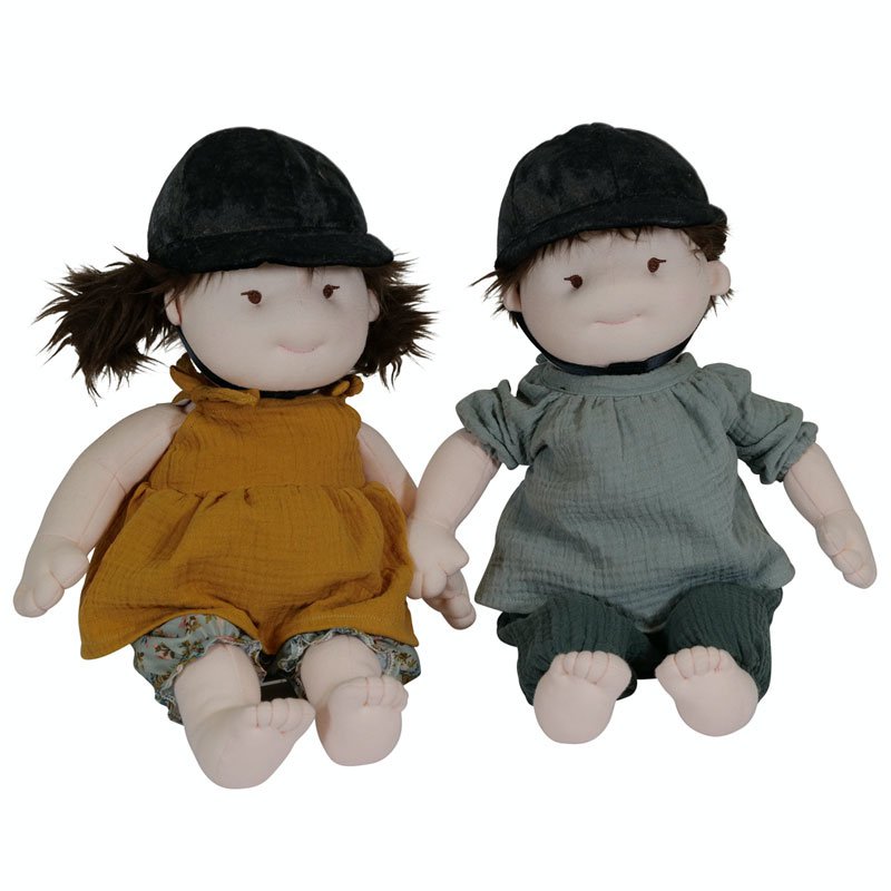 Poppenrijcap zwart velours