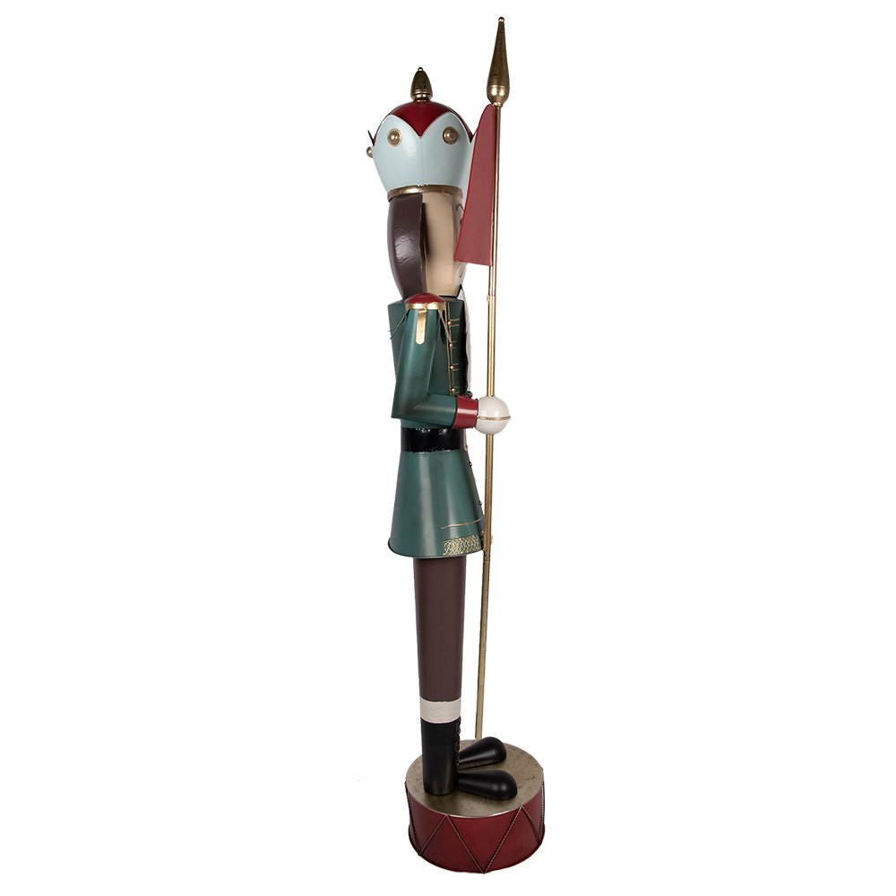 Kerstdecoratie Notenkraker 67x41x210 cm groen rood metaal