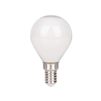 6 Set LED -lamp met E14 -aansluiting, peervorm 4 watt, gemaakt van metaal en glas, melkachtig