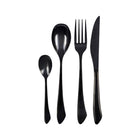 Housewife 24 Black Brilliant Cutlery Set Table Presentation