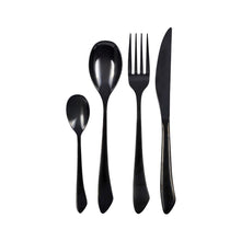 Housewife 24 Black Brilliant Cutlery Set Table Presentation