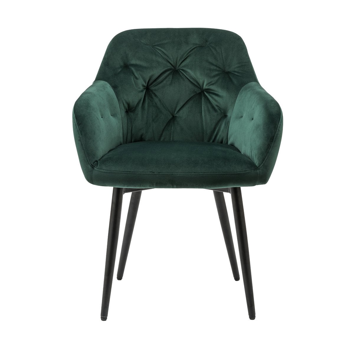 Fauteuil groen fluweel 61x45x85 cm