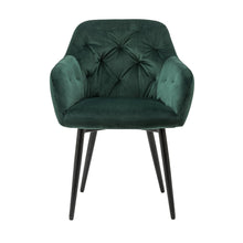 Fauteuil groen fluweel 61x45x85 cm