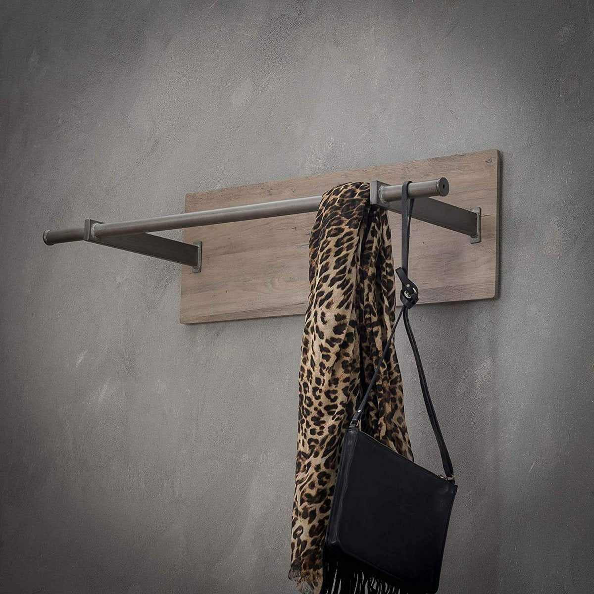 Wandkast 85 cm eiken decor staal