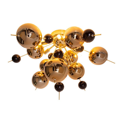 Plafondlamp Explosie Goud Met Glasballen Ø57 Cm G9 Versies