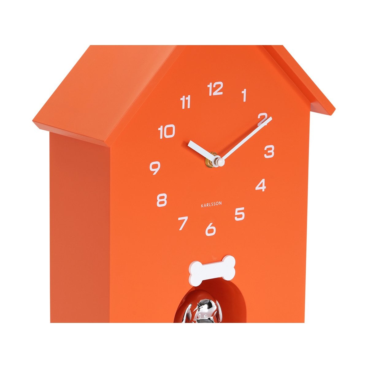 Wandklok Karlsson 37 cm oranje