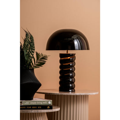 Tafellamp 30 cm diameter zwart ijzer