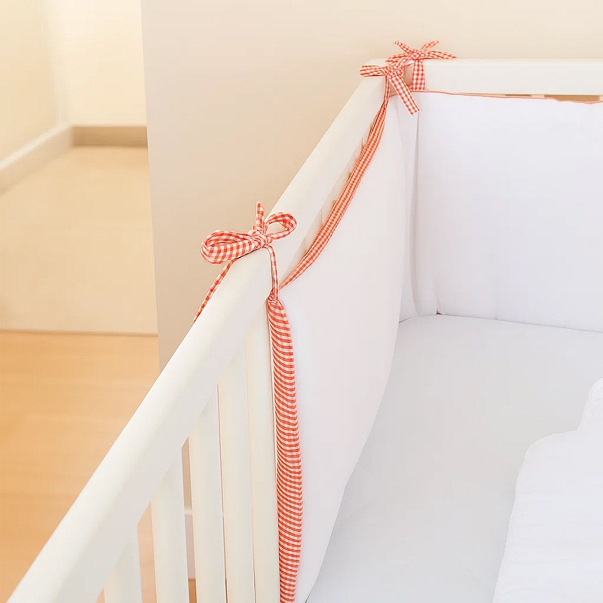 Bedbumper biologisch katoen wit 60x120/70x140 cm
