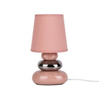Ceramic Table Lamp "Stoney" Pink - Classical - Table Lamp - - Rose/Salmon - E14 - No information