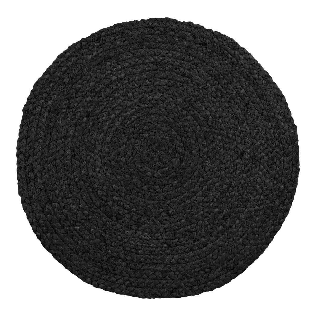 Placemat jute Ø38 cm donkergrijs set van 4