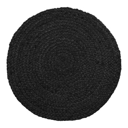 Placemat jute Ø38 cm donkergrijs set van 4