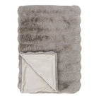 Galena Plaid - Beige, faux fur, 100% polyester, 130x180 cm