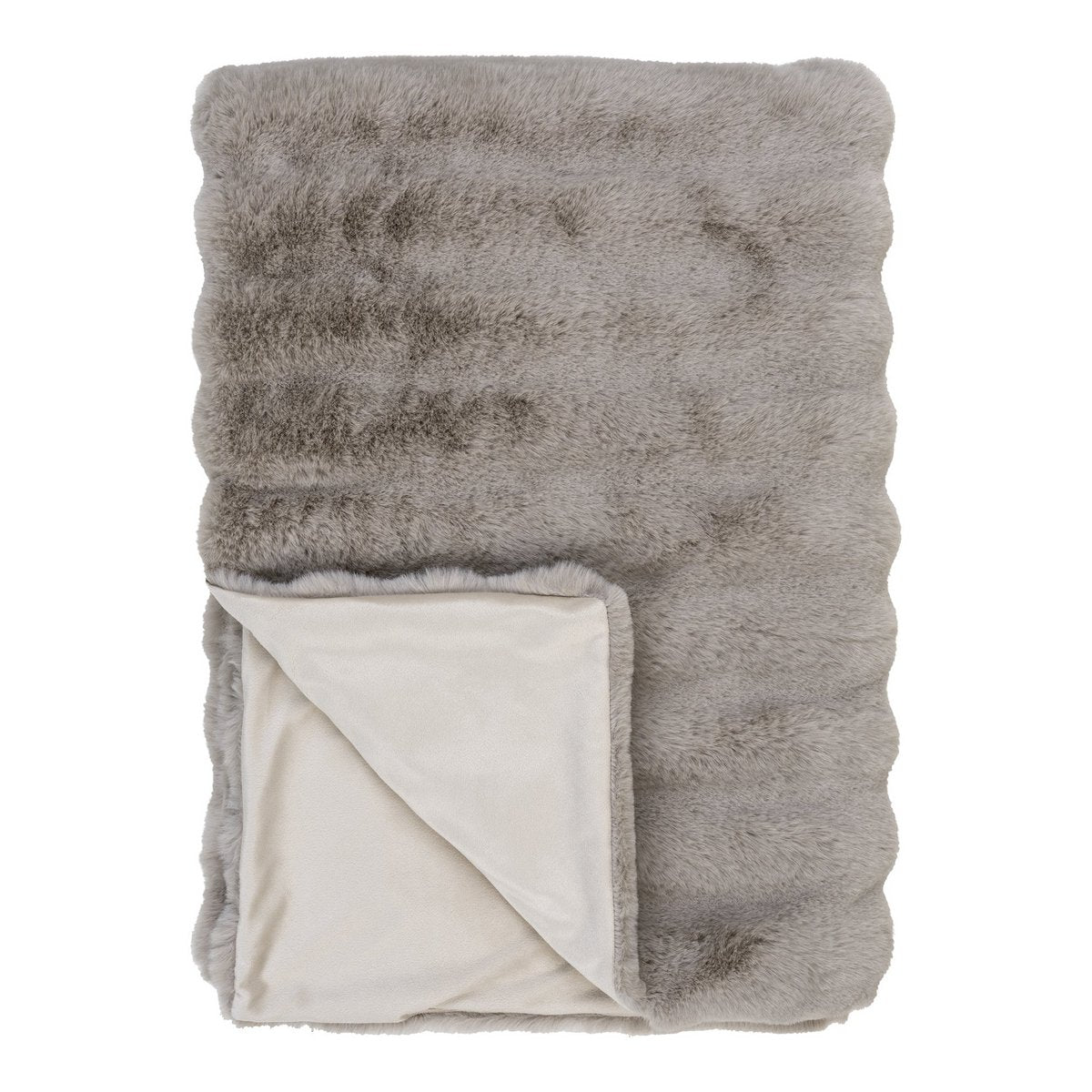 Plaid kunstbont 130x180 cm beige