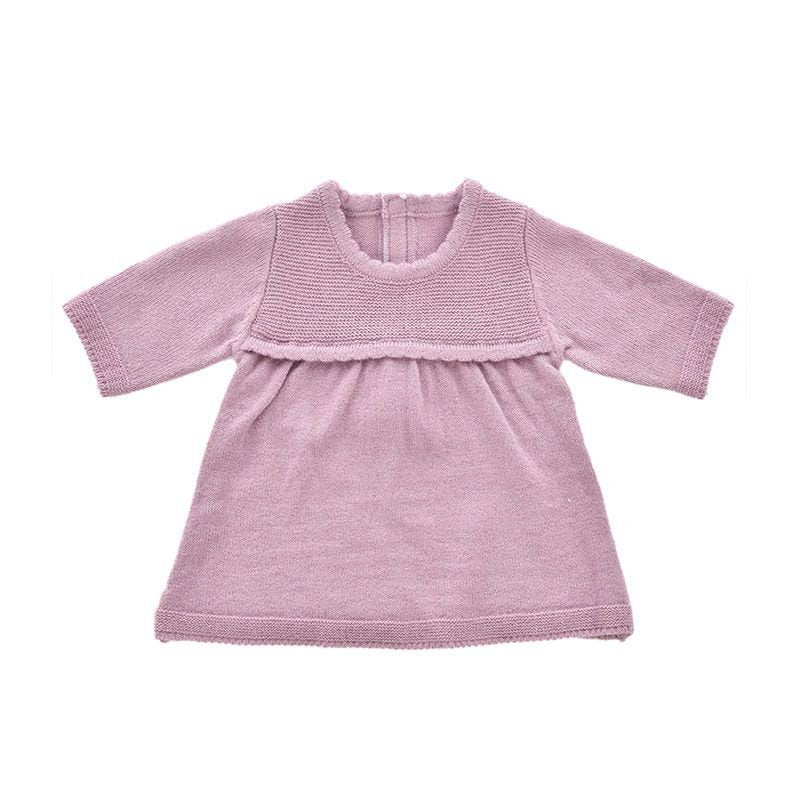Poppenjurkje roze gebreid 50 cm