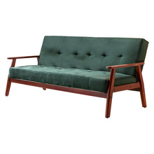 Scandinavian velvet sofa bed forest green