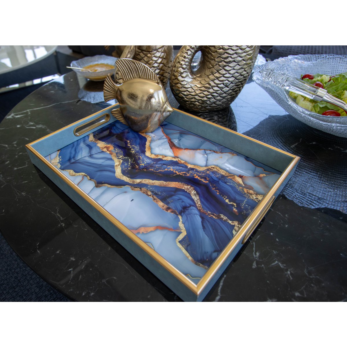 Schakel blauw 40x30x4,5 cm plastic