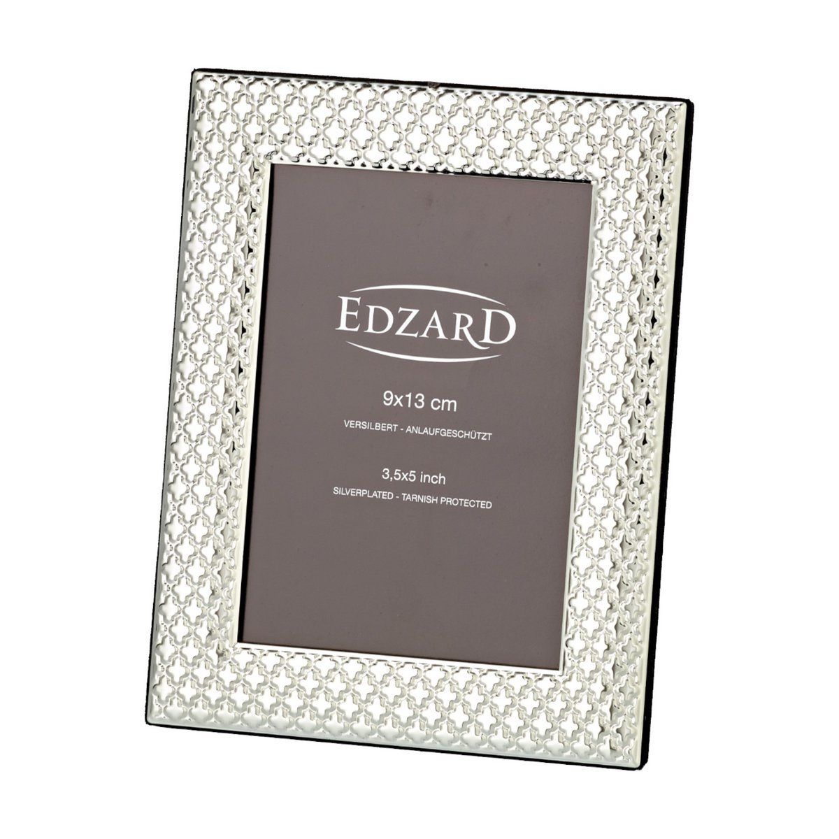 Fotolijst 9x13 cm staal zilver patroon