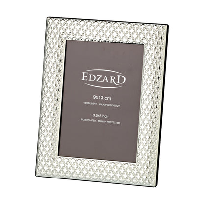 Fotolijst 9x13 cm staal zilver patroon