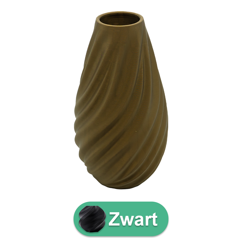3D vaas PLA 30 cm zwart