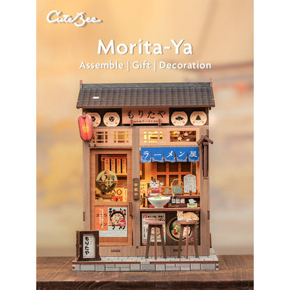 3D DIY huisje Morita-Ya 15,5x16x20,9cm hout