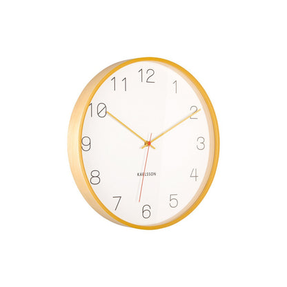 Wandklok berkenhout 30 cm