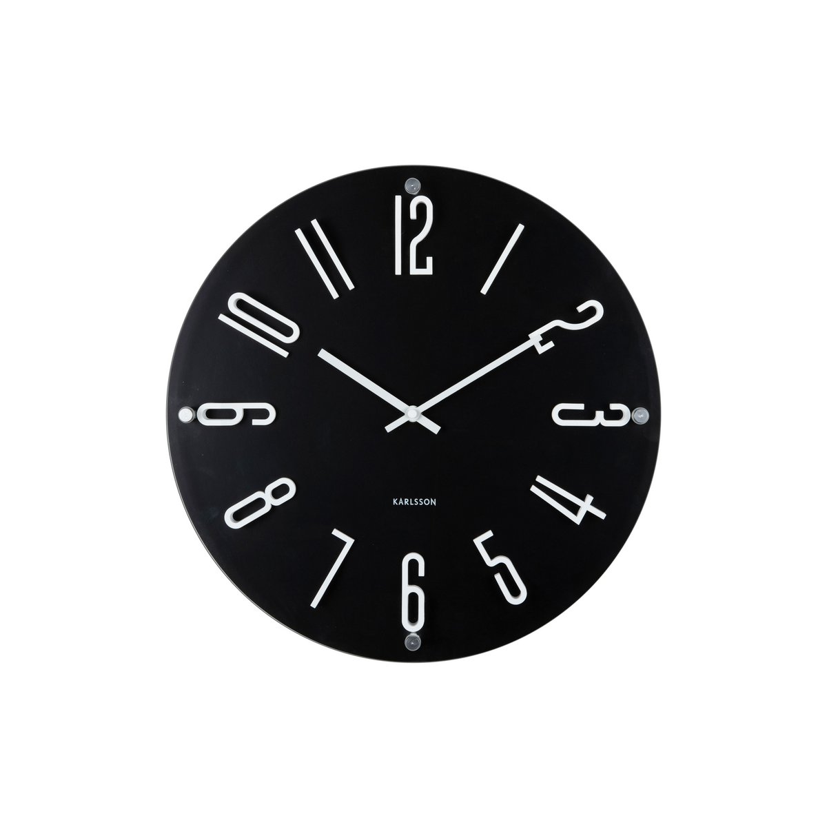 Wandklok 40 cm melamine zwart