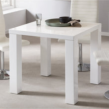 Eettafel 80x80 cm wit MDF hoogglans