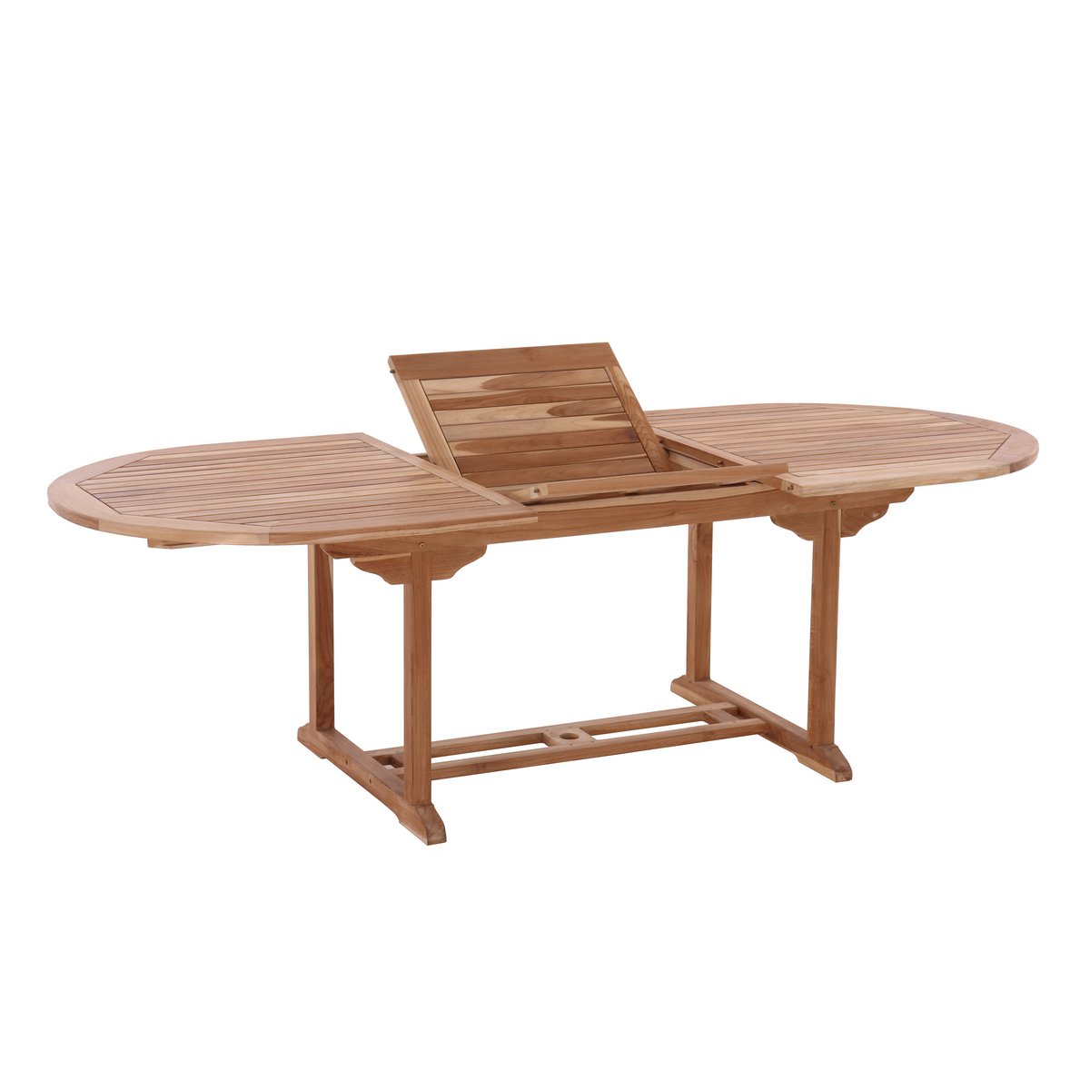 Tuintafel teak ovaal 180x100 cm uitschuifbaar tot 240 cm