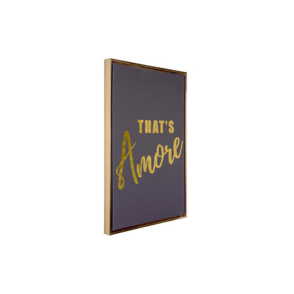 Muurkunst That's Amore 40x60 cm zwart goudfolie