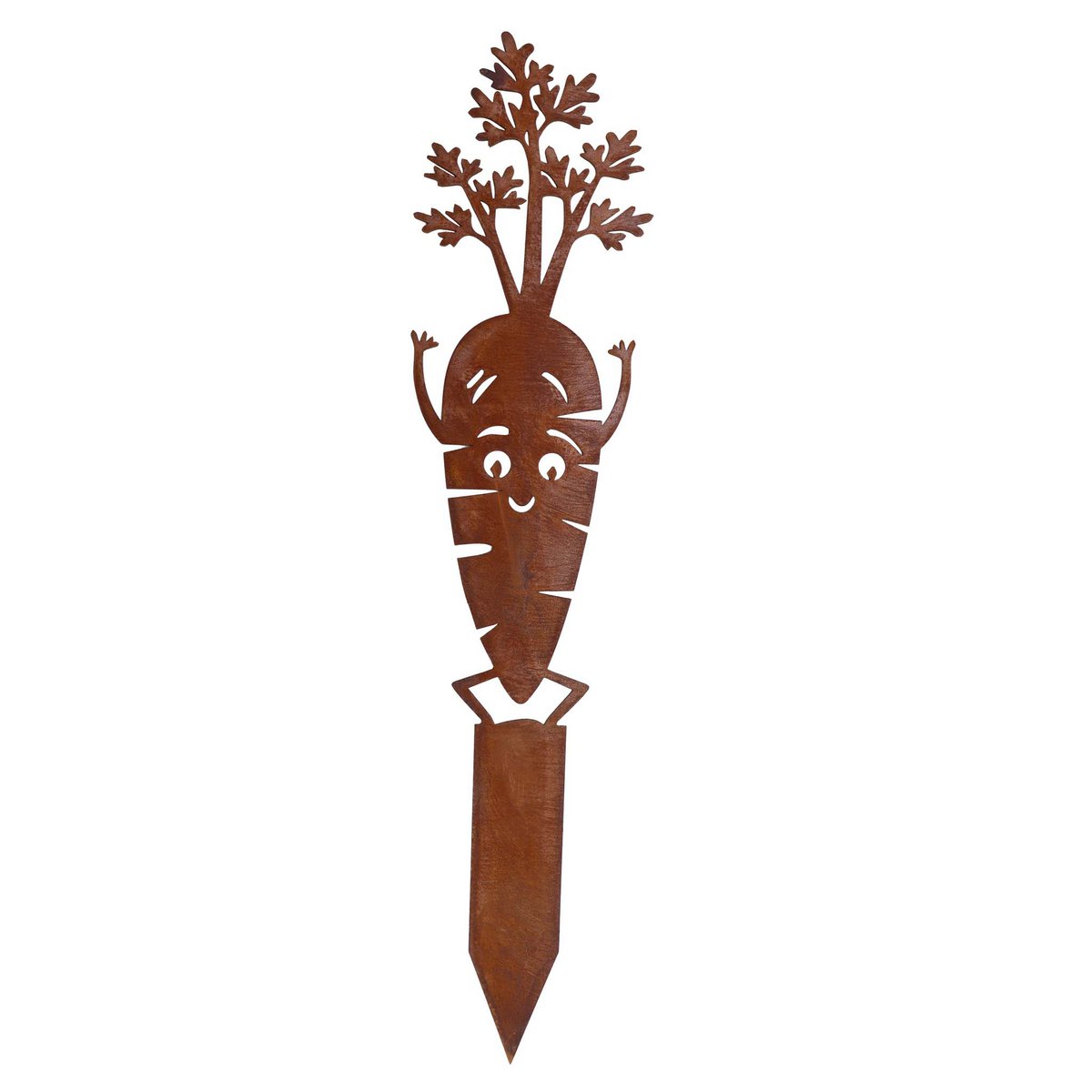 Tuindecoratie wortel 22,5 cm metaal