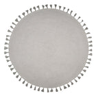 JOSEPHINE silver-grey rug with pompoms