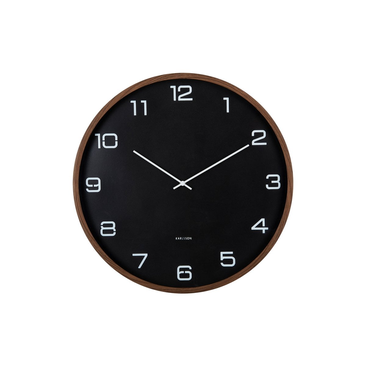 Wandklok 51 cm zwart plastic