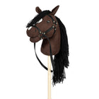 Stokpaard bruin met afneembare staart