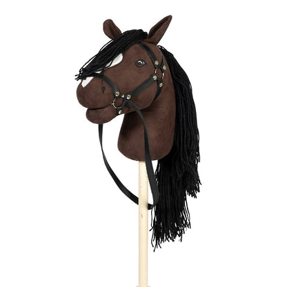 Stokpaard bruin met afneembare staart