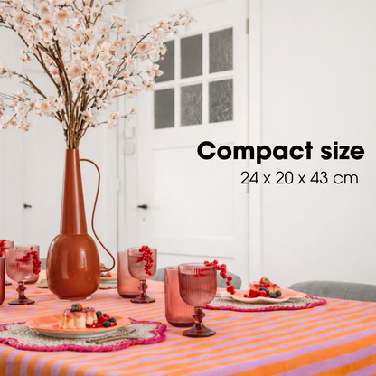 Vaas bruin 24x18x54 cm ijzer fluweel
