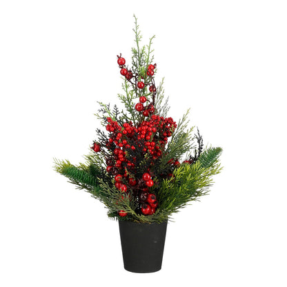 Kerst kunstplant 45 cm rood