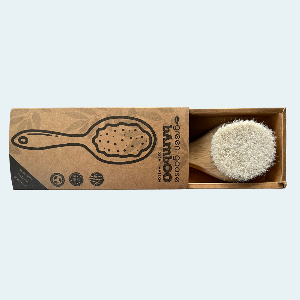 Baby haarborstel bamboe geitenhaar