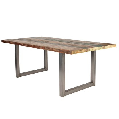 Tafelonderstel U-voet 73x75 cm staal antiek zilver