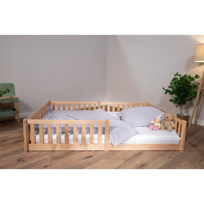 Tissi® vloerbed / huisbed Enno 90x200 cm Beech Nature incl. Opt. Dak