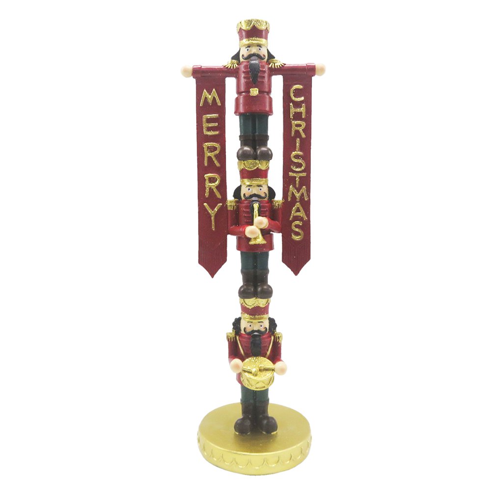 Notenkraker decoratie 30 cm rood goud