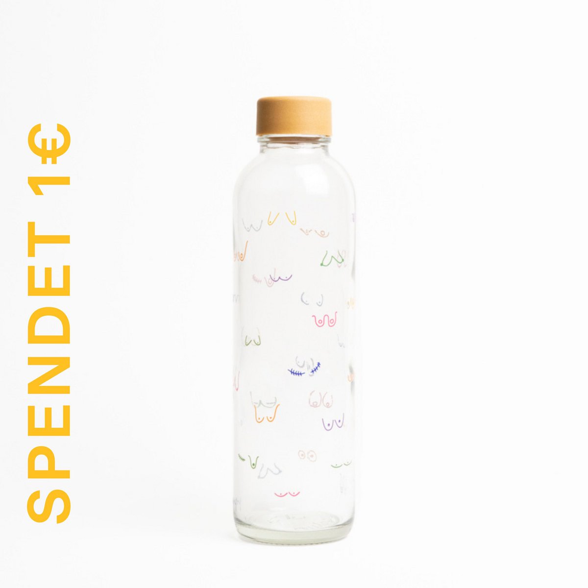 BOOBIES Glazen fles van 0,7 l