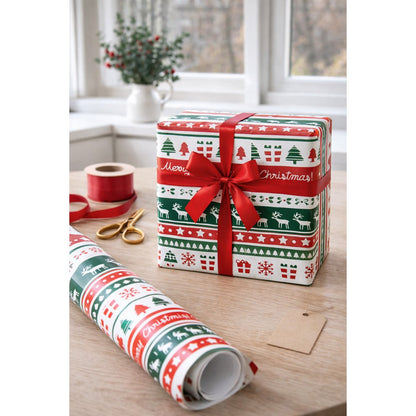 Wrapping Paper 3 Rolls 50x75 cm White Paper