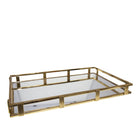 Golden Rectangular Mirror Tray 56x36x5cm Elegant Stylish