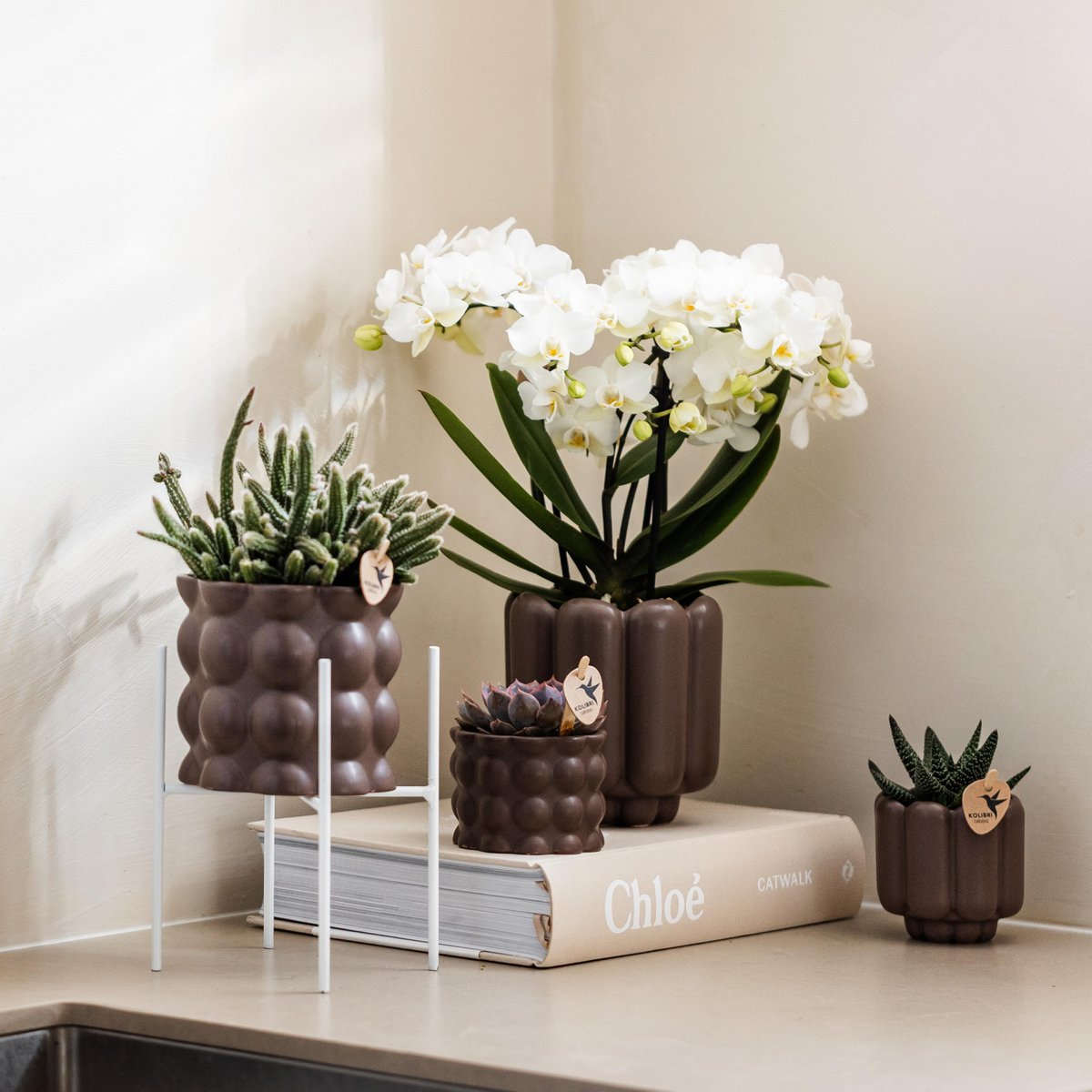Plantenstandaard metaal rond 14 cm