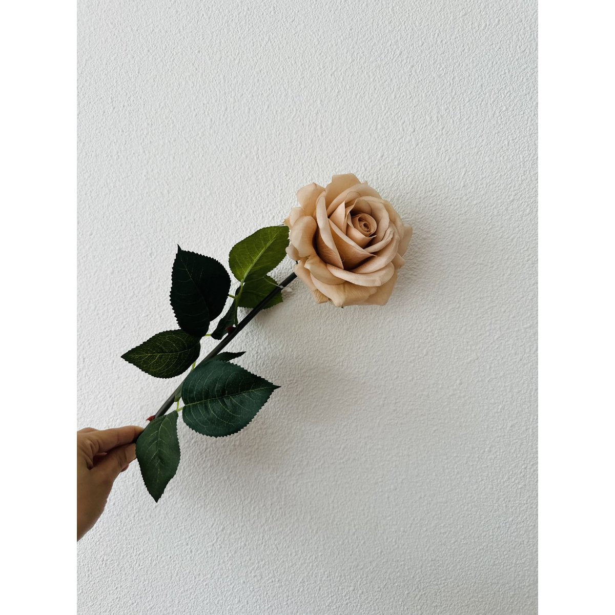 Kunstbloemen rozen 2 stuks champagne