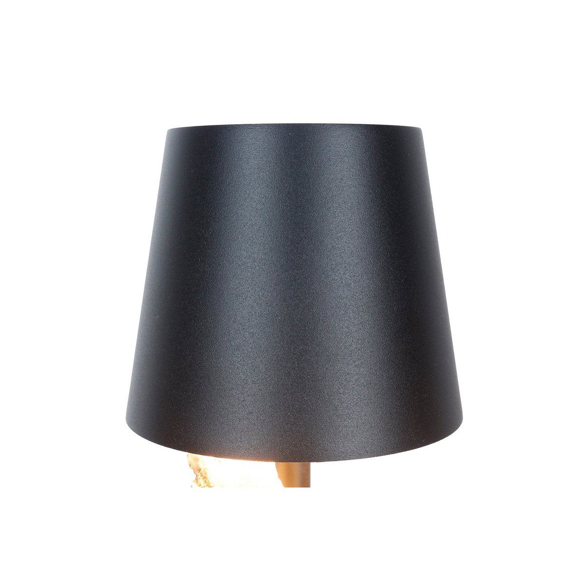 Tafellamp 29 cm hout metaal naturel zwart IP54