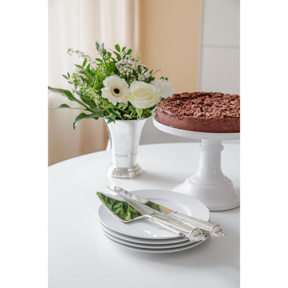 Taartschep en cakemes verzilverd 32 cm