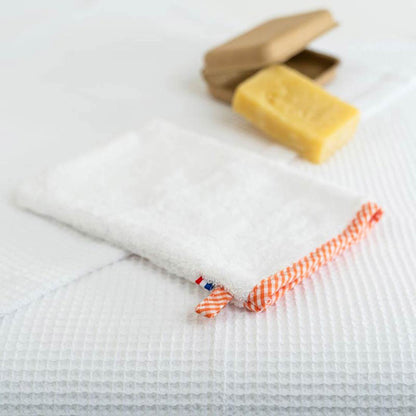 Washandje biologisch katoen wit 15x20 cm