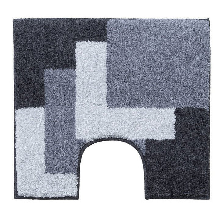 Toiletmat 55x60 cm grijs acrylgaren